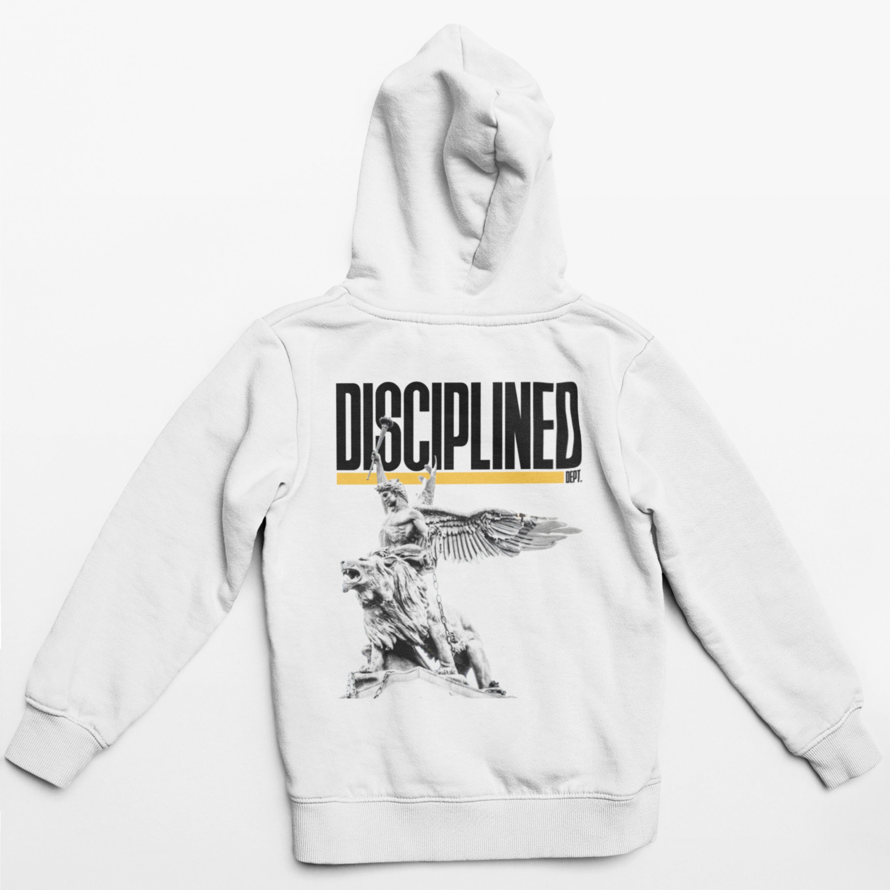 Disciplined Angel White Hoodie - NTM Apparel