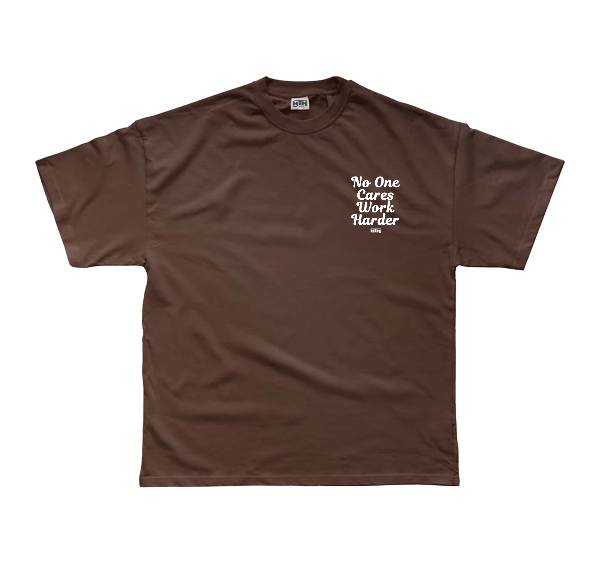 'WORK HARDER' TEE - ESPRESSO - NTM Apparel