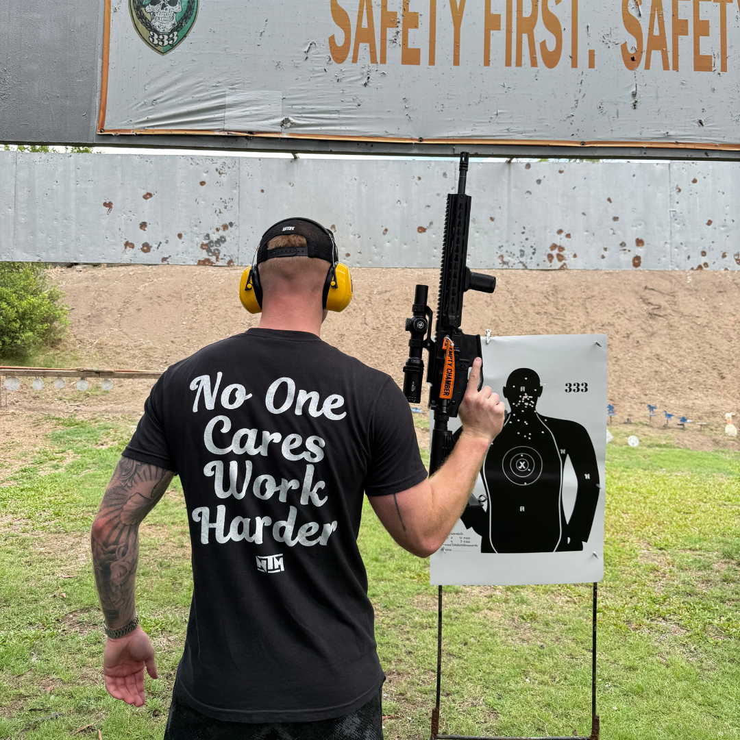 'WORK HARDER' TEE - BLACK