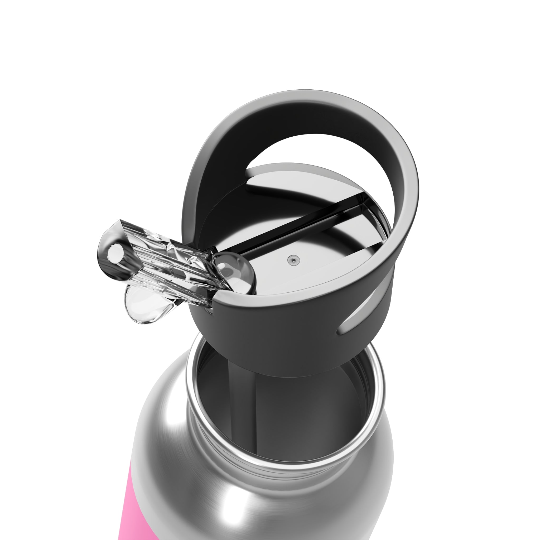 STAY DISCIPLINED STEEL WATER BOTTLE - PINK - NTM Apparel