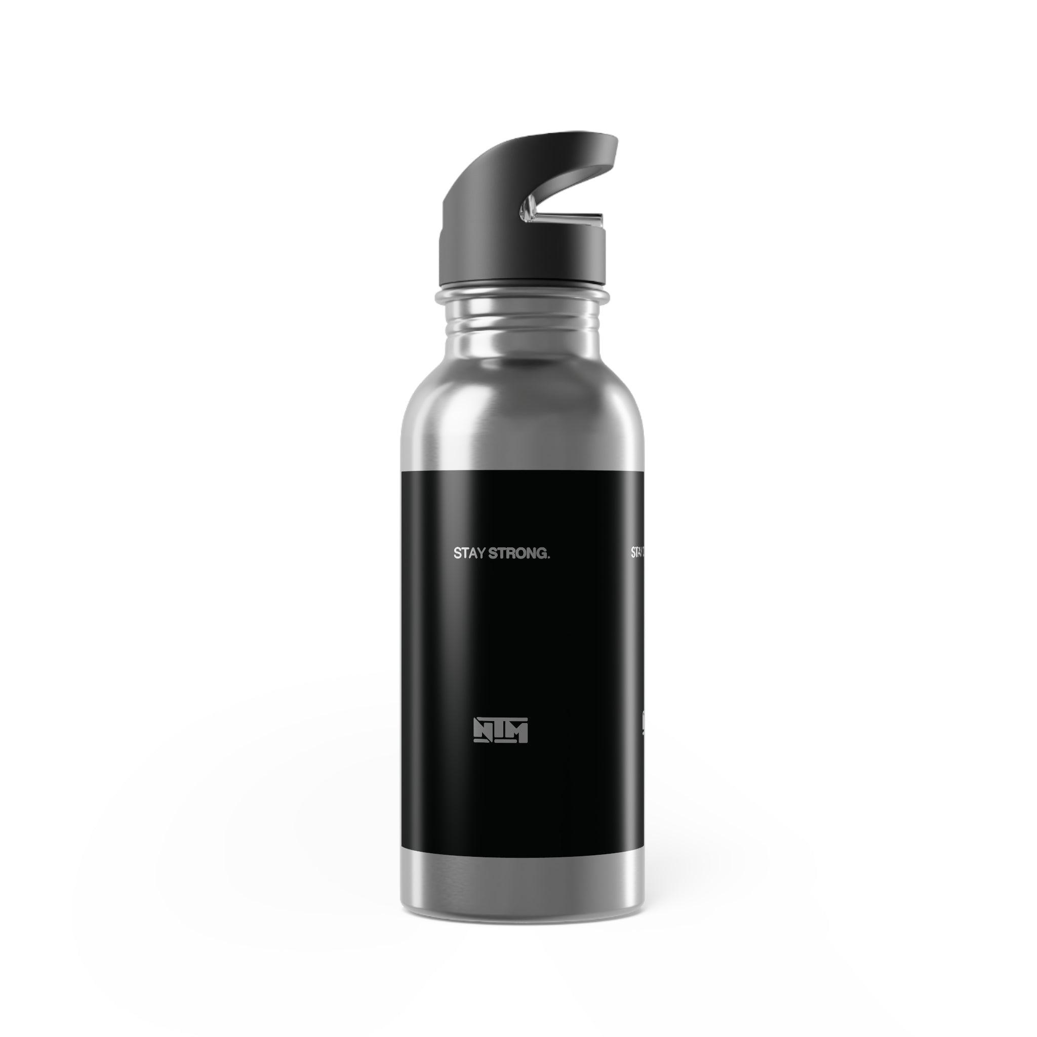 STAY DISCIPLINED STEEL WATER BOTTLE - BLACK - NTM Apparel