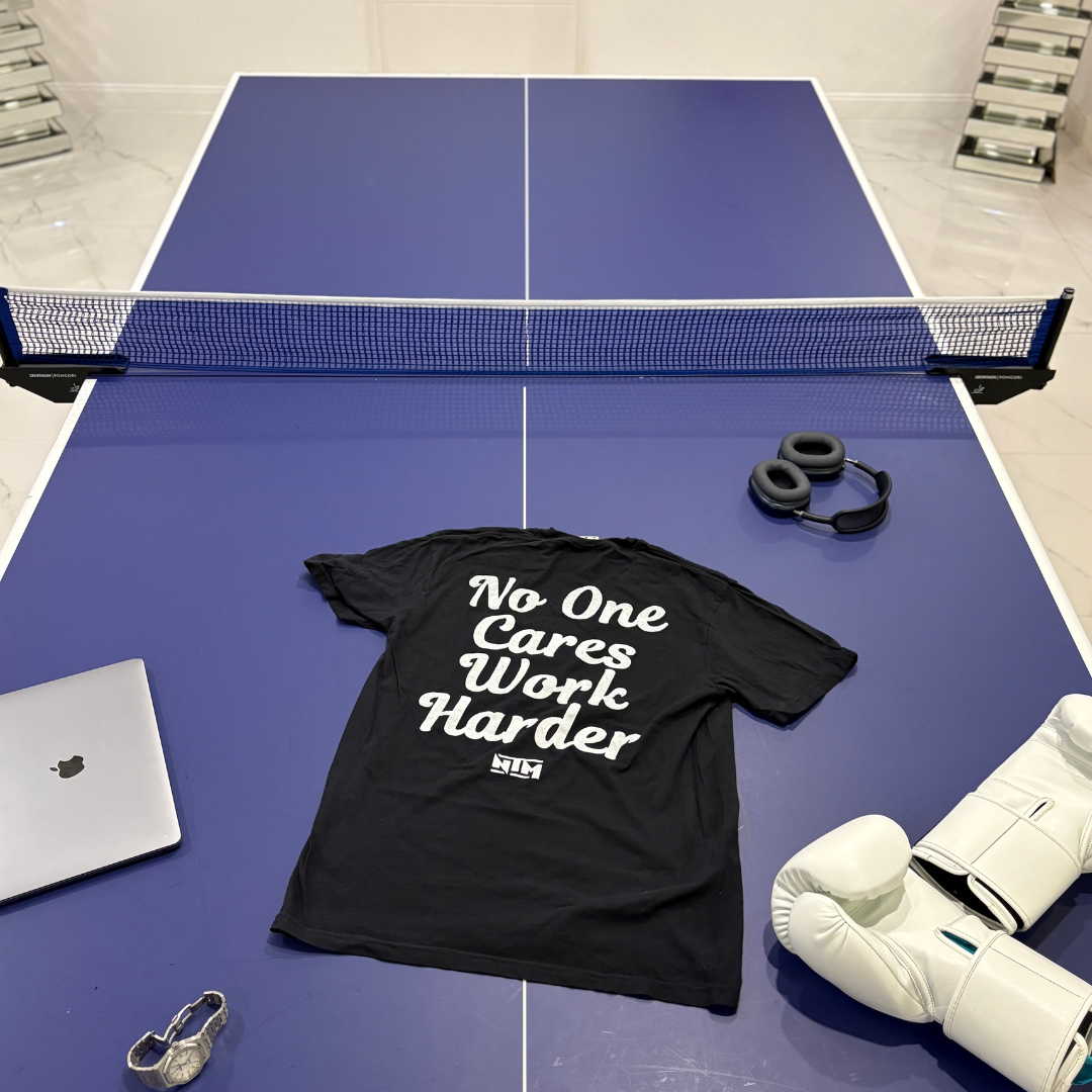 'WORK HARDER' TEE - BLACK