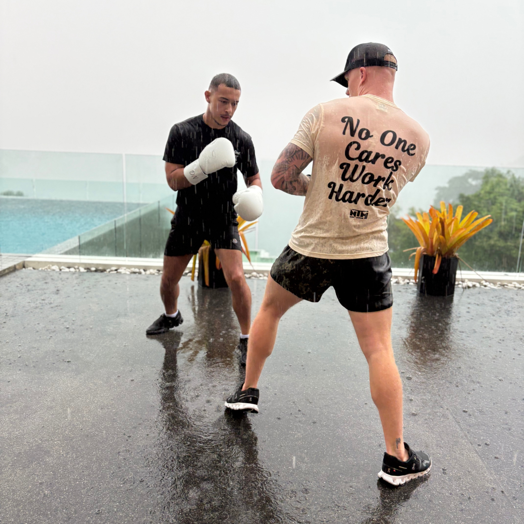 'WORK HARDER' TEE - IVORY