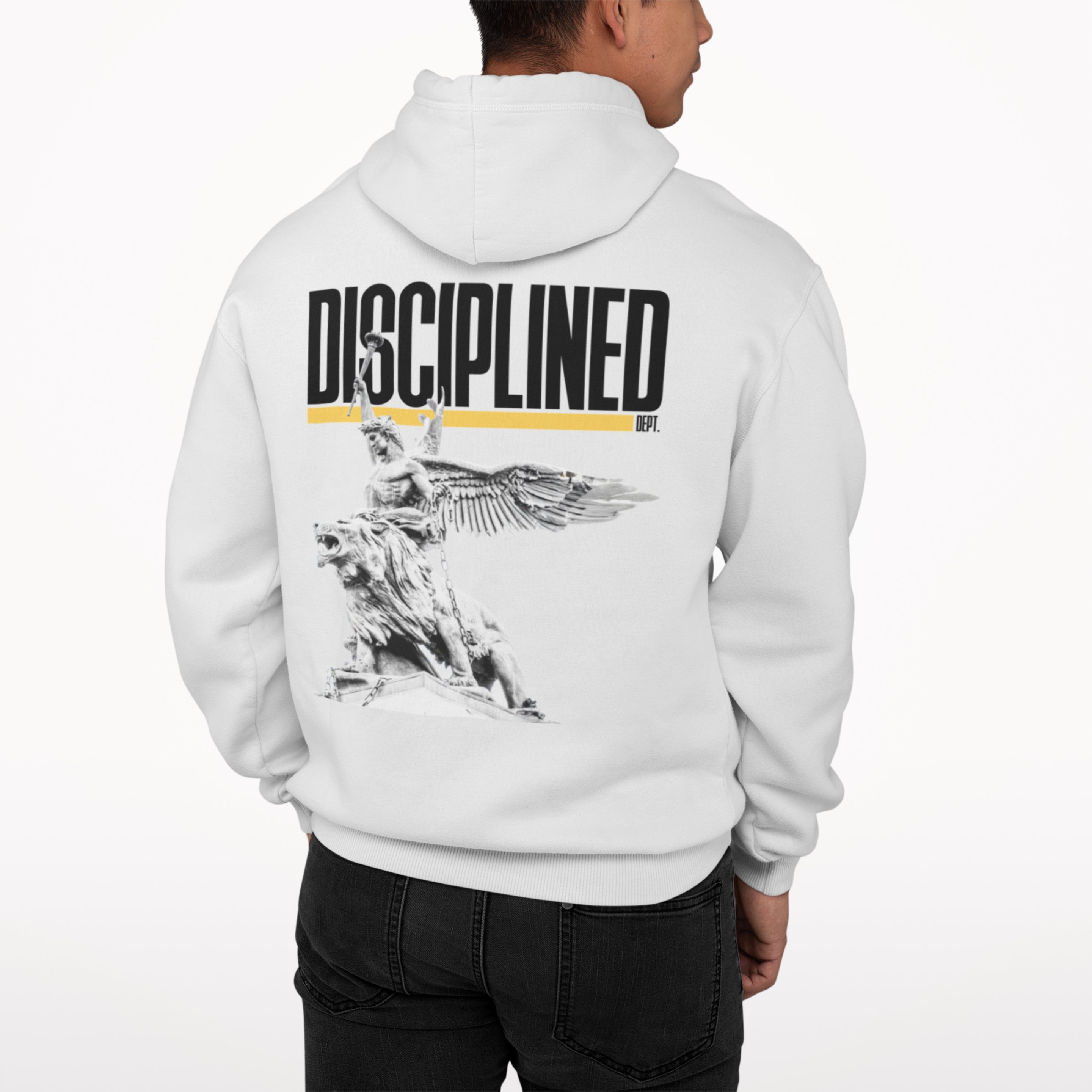 Disciplined Angel White Hoodie - NTM Apparel