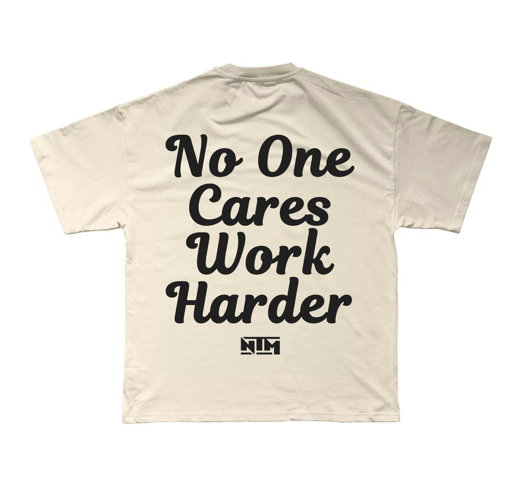 'WORK HARDER' TEE - IVORY - NTM Apparel