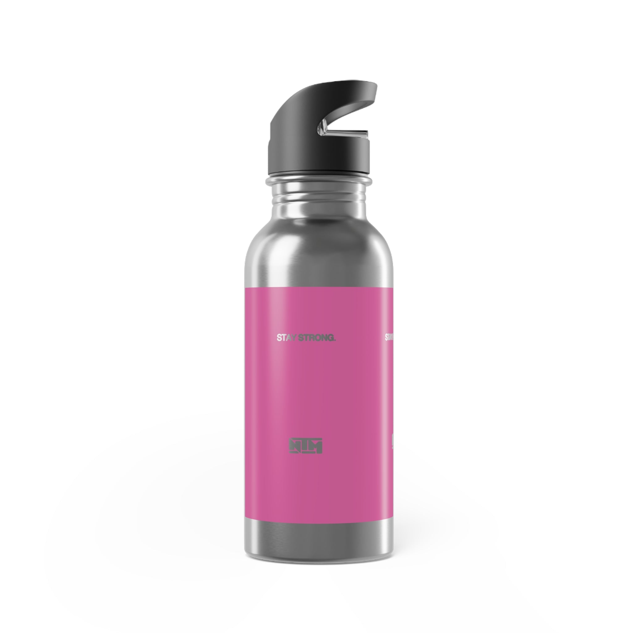 STAY DISCIPLINED STEEL WATER BOTTLE - PINK - NTM Apparel