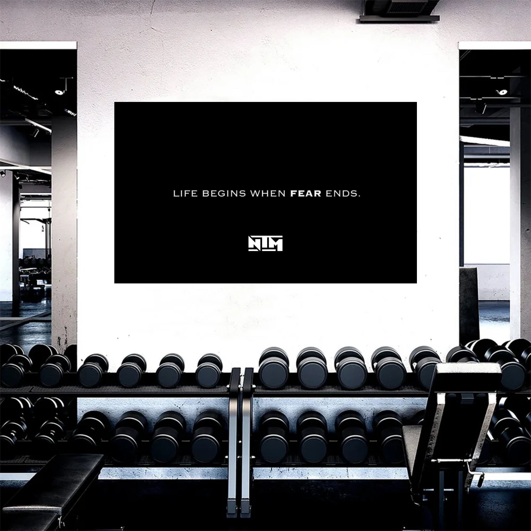 LIFE BEGINS WHEN FEAR ENDS FLAG - NTM Apparel